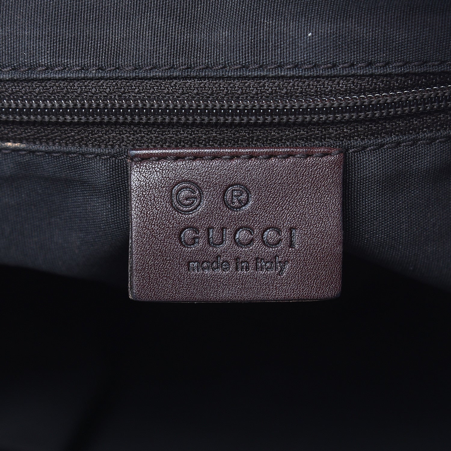 Gucci Canvas Signature Hobo Shoulder Bag Dark Brown 6 of 13