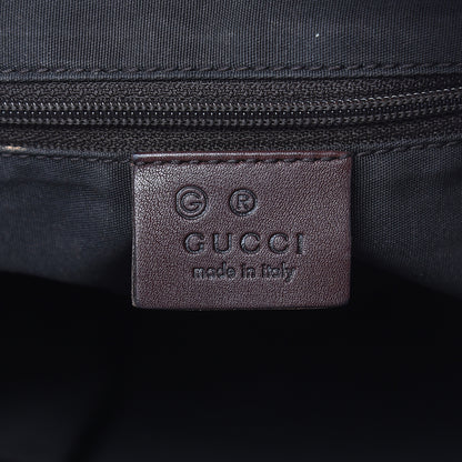 Gucci Canvas Signature Hobo Shoulder Bag Dark Brown 6 of 13