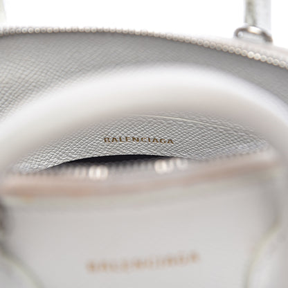 Balenciaga Grained Calfskin XXS Ville Top Handle Bag White Black 6 of 20