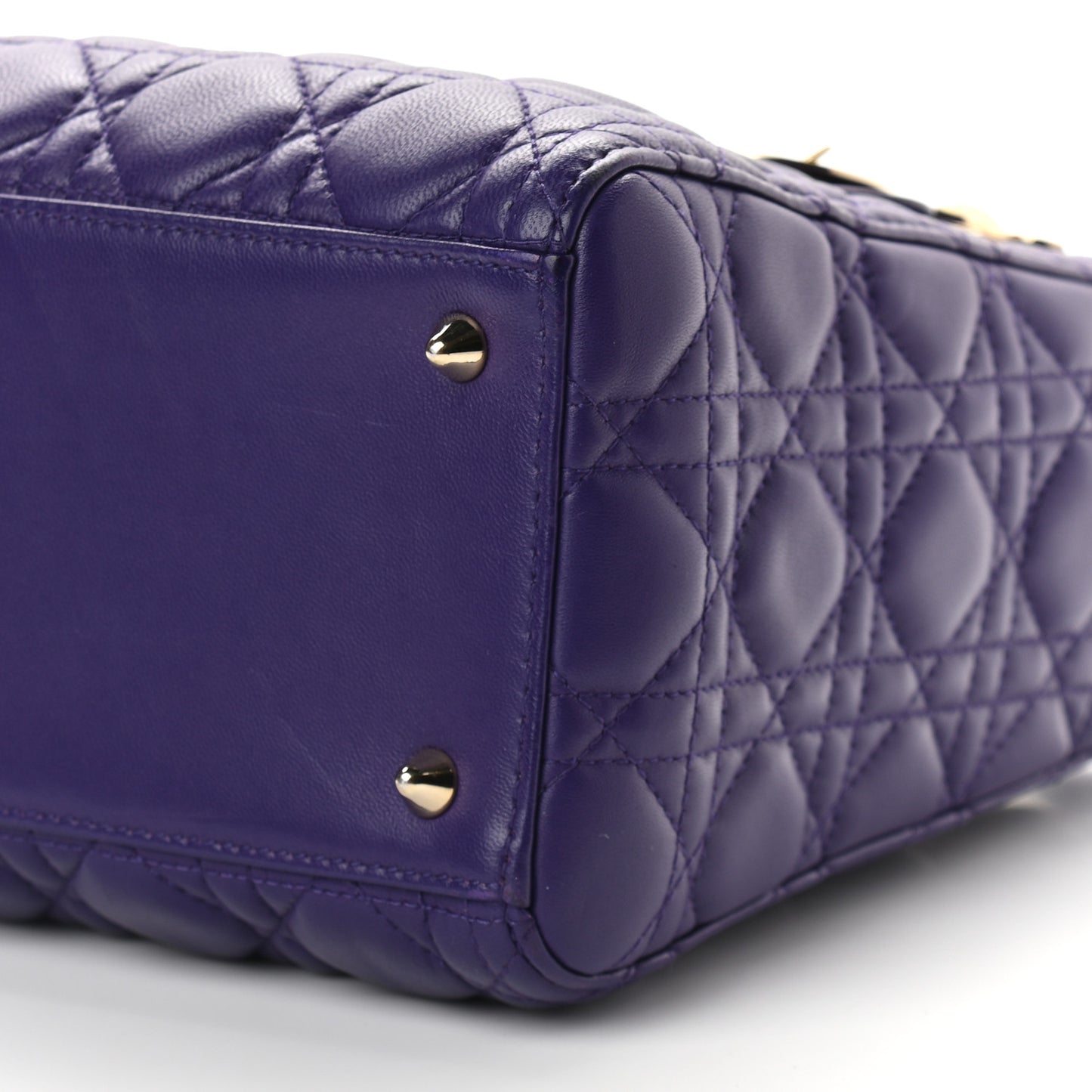 Lambskin Cannage Medium Lady Dior Purple