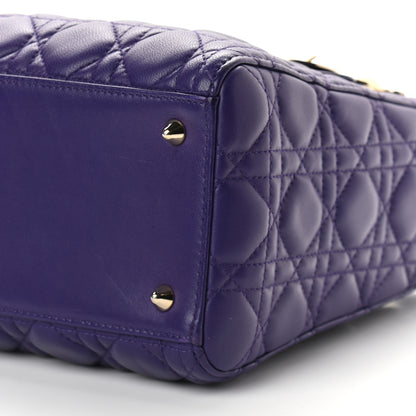 Christian Dior Lambskin Cannage Medium Lady Dior Purple 8 of 8