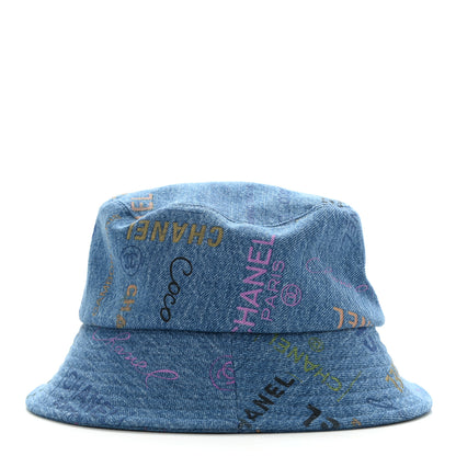 Chanel Denim Mood Cloche Bucket Hat S Blue 4 of 8