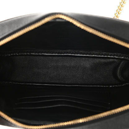 Saint Laurent Grain De Poudre Matelasse Monogram Mini Lou Camera Bag Black 5 of 11