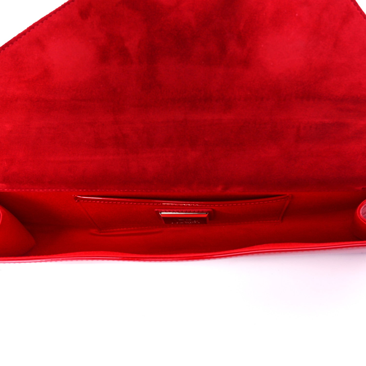 Christian Louboutin Patent So Kate Baguette Clutch Fraise 5 of 11