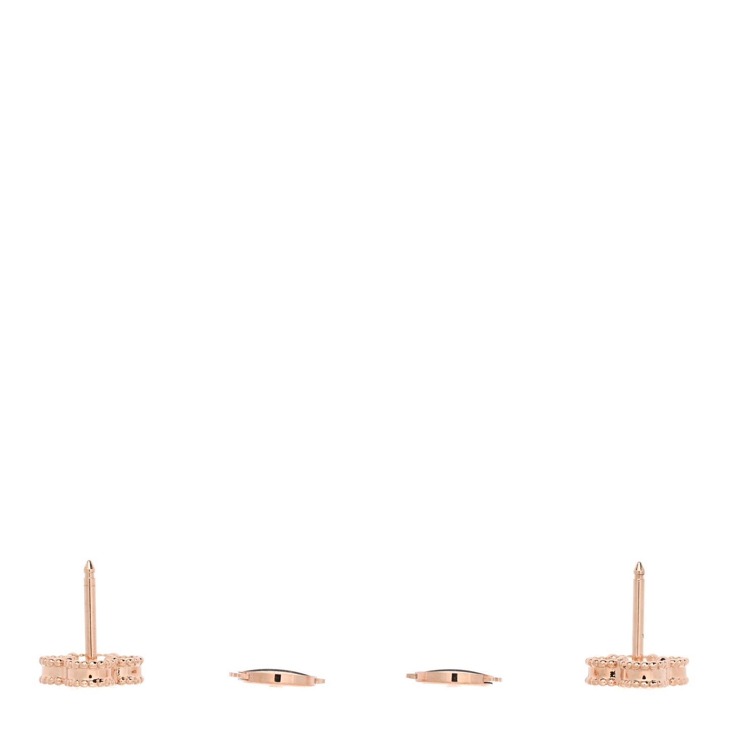 18K Rose Gold Carnelian Sweet Alhambra Earrings