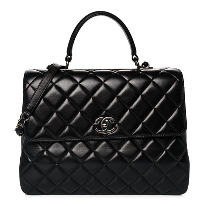 Chanel Lambskin Quilted Large Trendy CC Dual Handle Flap Bag Black 1 of 15