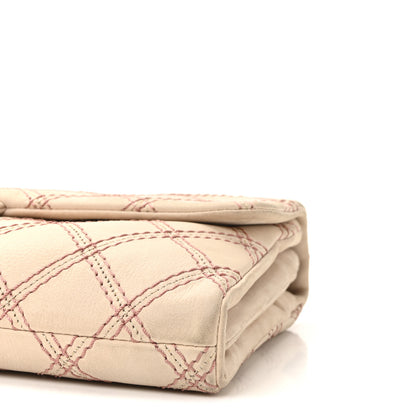 Chanel Calfskin Triple Stitch Medium Flap Pink 10 of 10