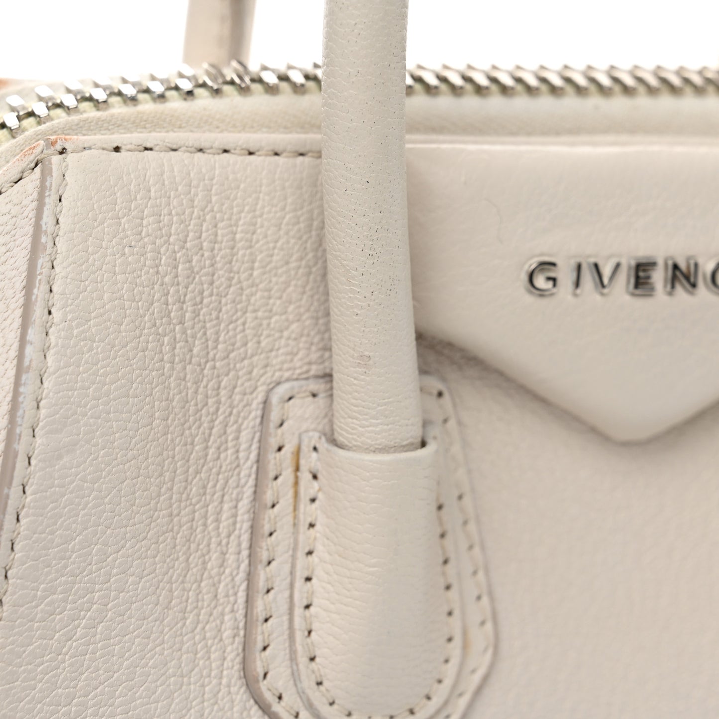Sugar Goatskin Mini Antigona Off White