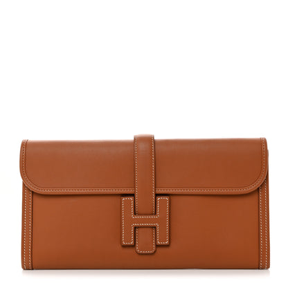 Hermes Swift Jige Elan 29 Clutch Gold 1 of 7