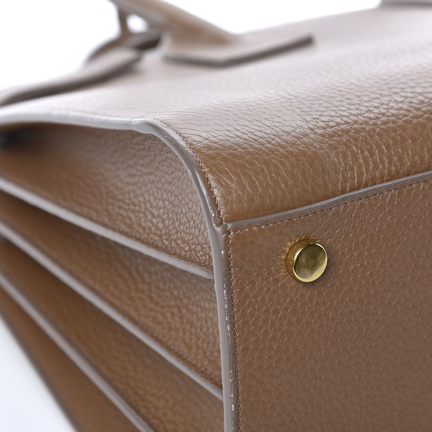 Grained Calfskin Small Sac De Jour Taupe