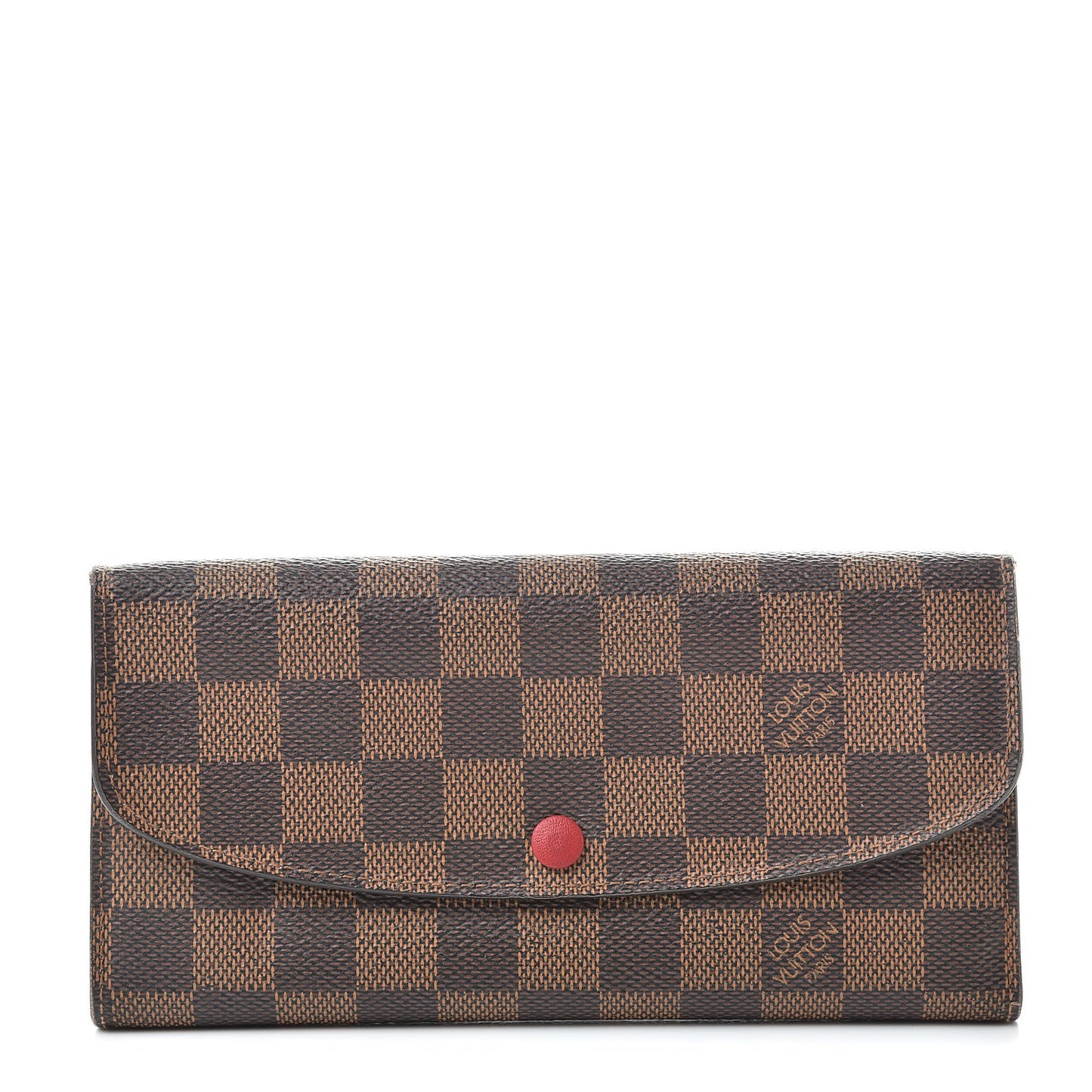 Damier Ebene Emilie Wallet Red