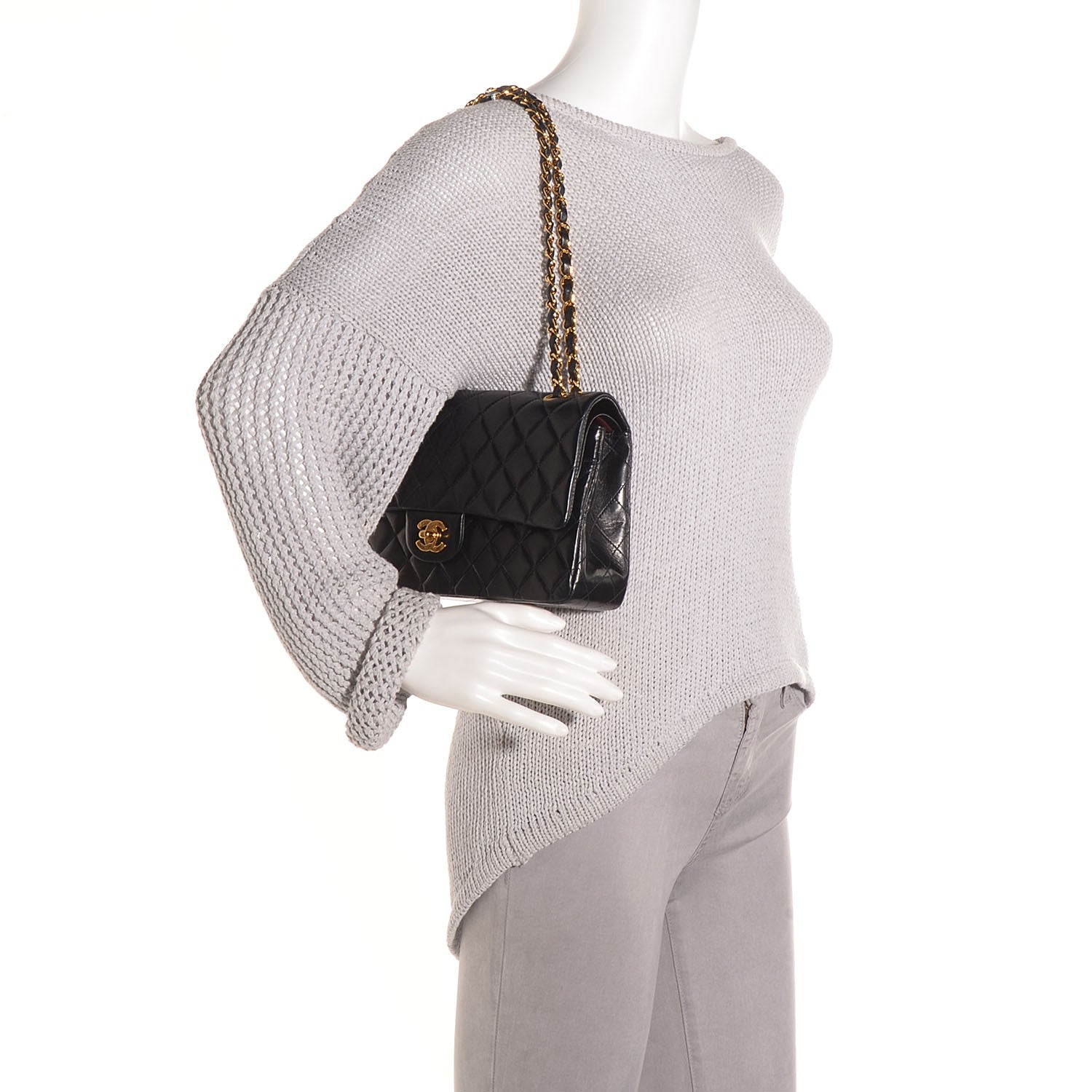 Chanel Lambskin Medium Double Flap Black 2 of 9