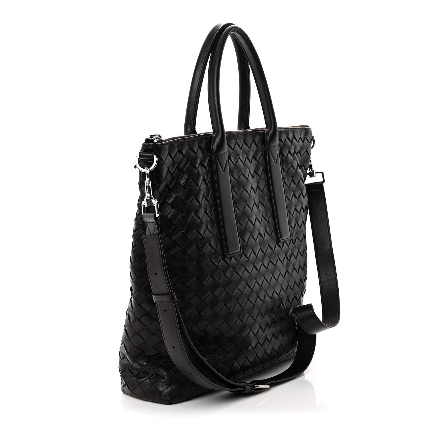 Bottega Veneta Calfskin Intrecciato Zipped North South Tote Fondant 3 of 13