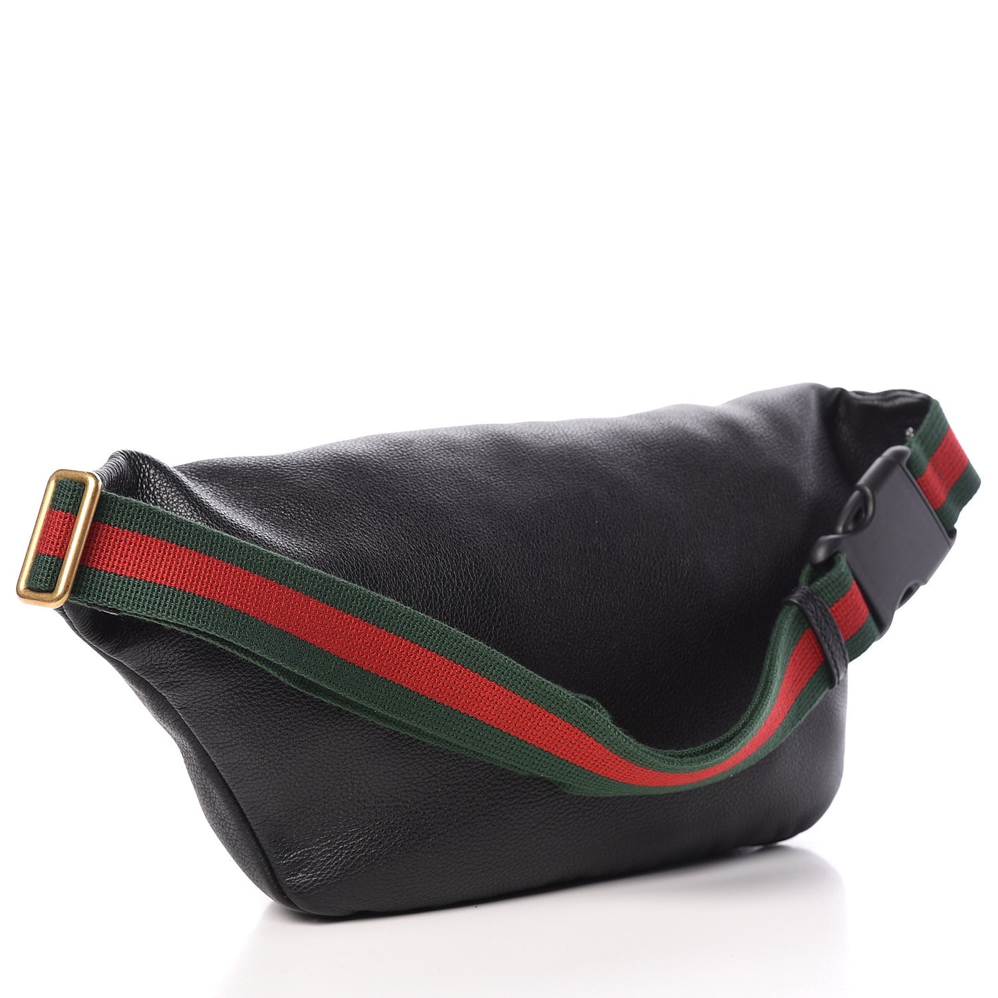 Grained Calfskin Logo Belt Bag Black