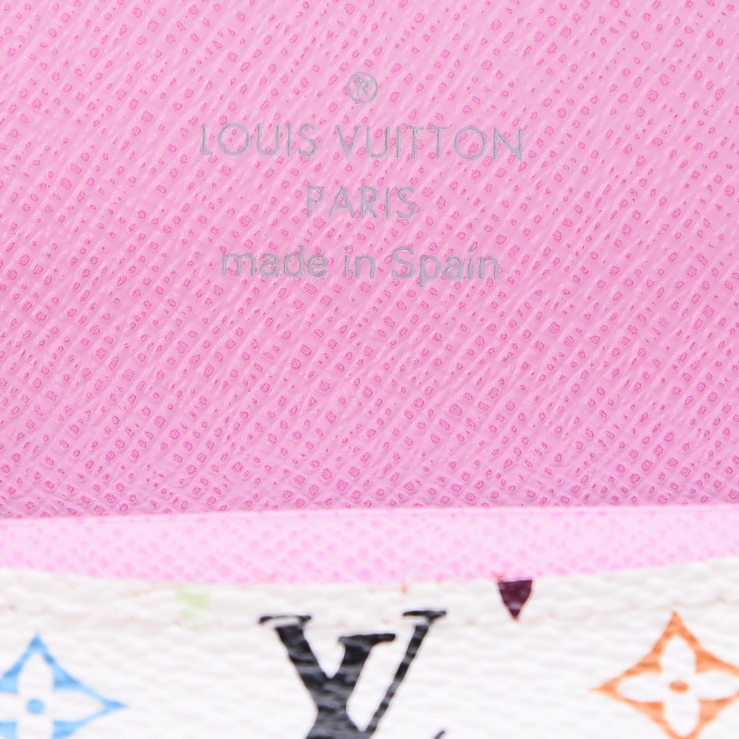 Louis Vuitton Monogram Multicolor Business Card Holder White Litchi 5 of 8