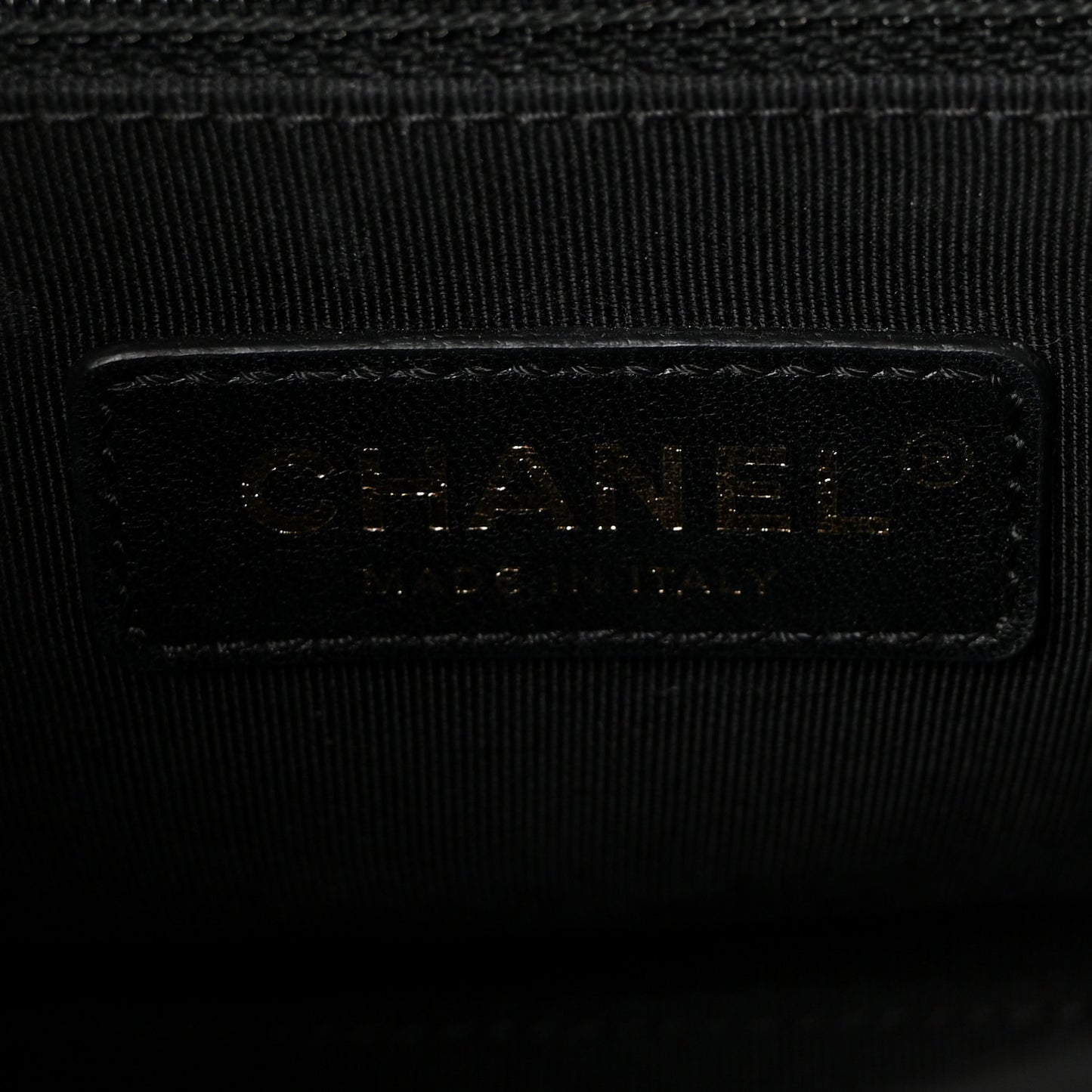Sheepskin Chevron Stitched Chain Top Handle Flap Black