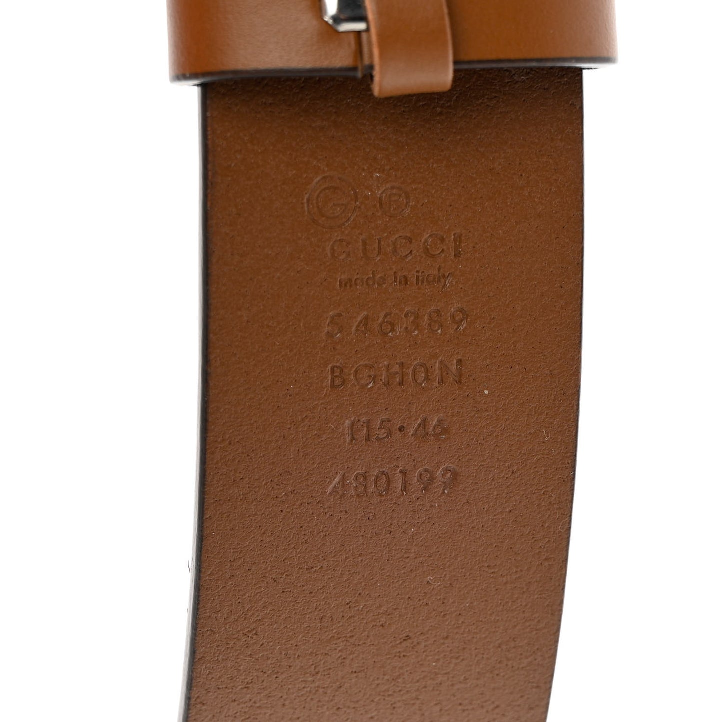 Selleria Calfskin Mens Interlocking G 37mm Belt 115 46 Cuir