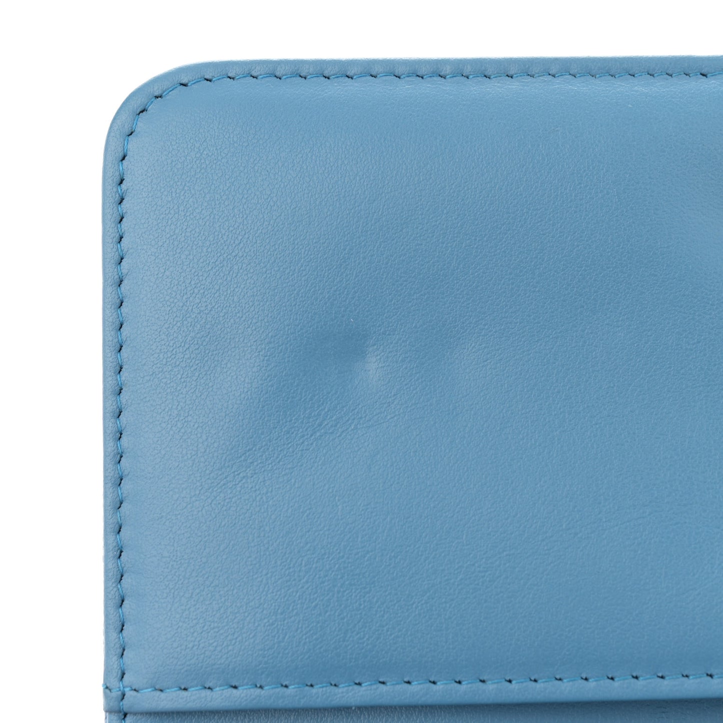 Caviar Quilted Boy Wallet On Chain WOC Blue