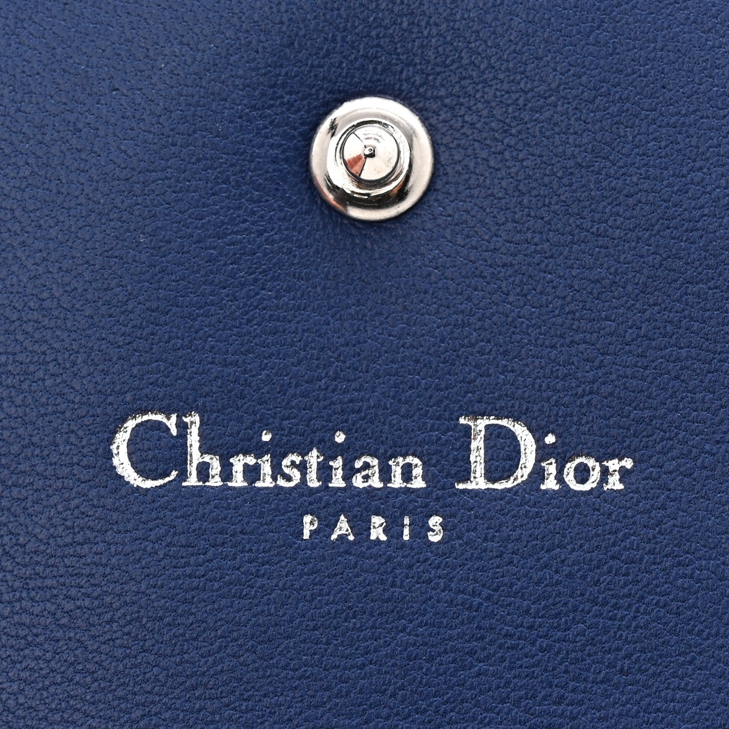 Christian Dior Lambskin Diorama Croisiere Chain Wallet Blue 6 of 9