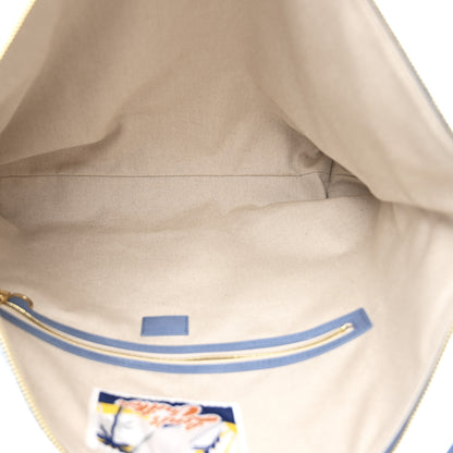 Louis Vuitton Damier Denim Vagabond Hobo Blue 5 of 9