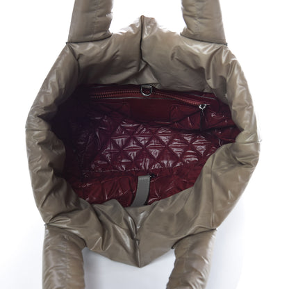 Chanel Nylon Quilted Small Coco Cocoon Reversible Tote Gray 7 of 12