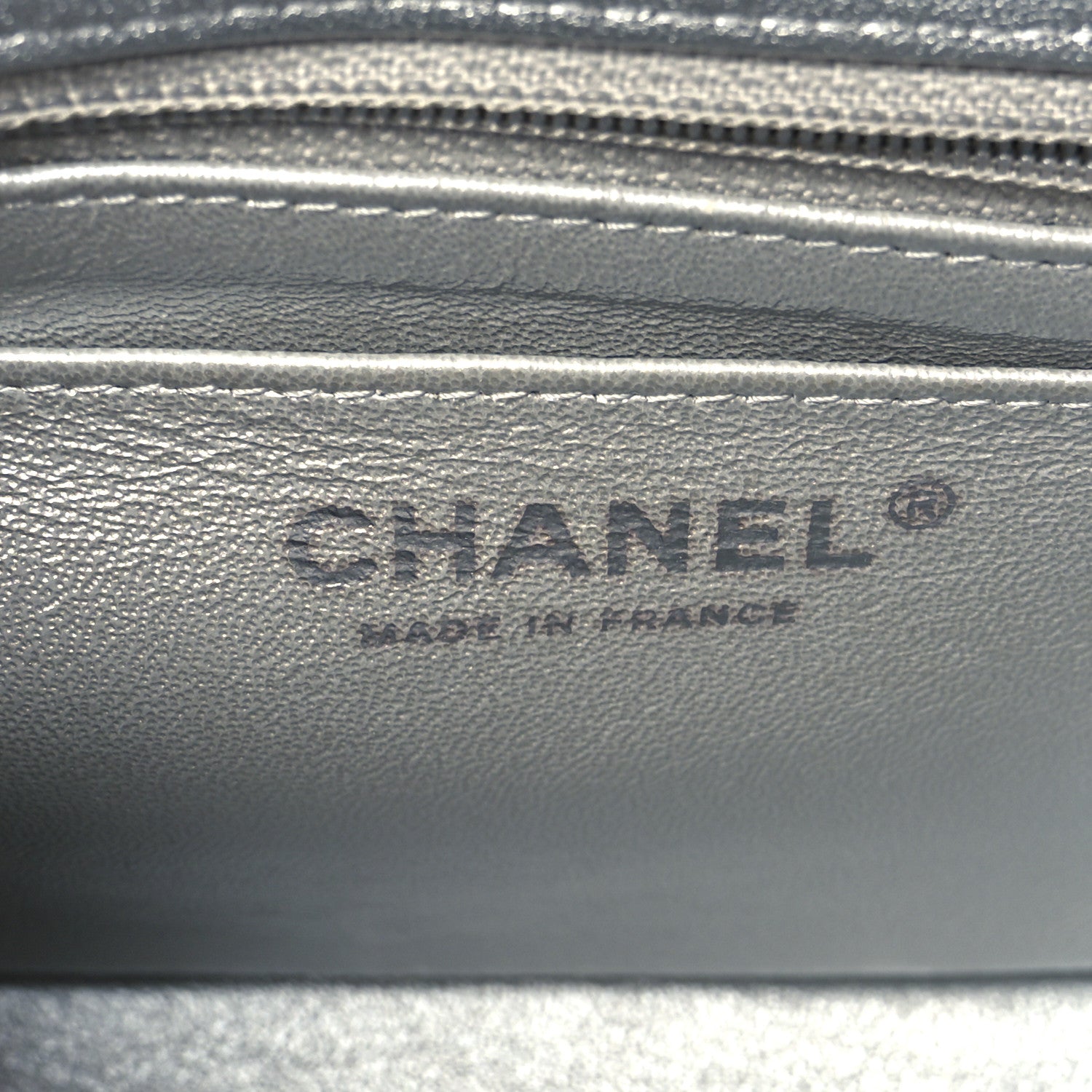 Chanel Metallic Lambskin Quilted Mini Square Flap Silver 6 of 11