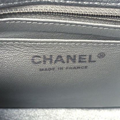 Chanel Metallic Lambskin Quilted Mini Square Flap Silver 6 of 11