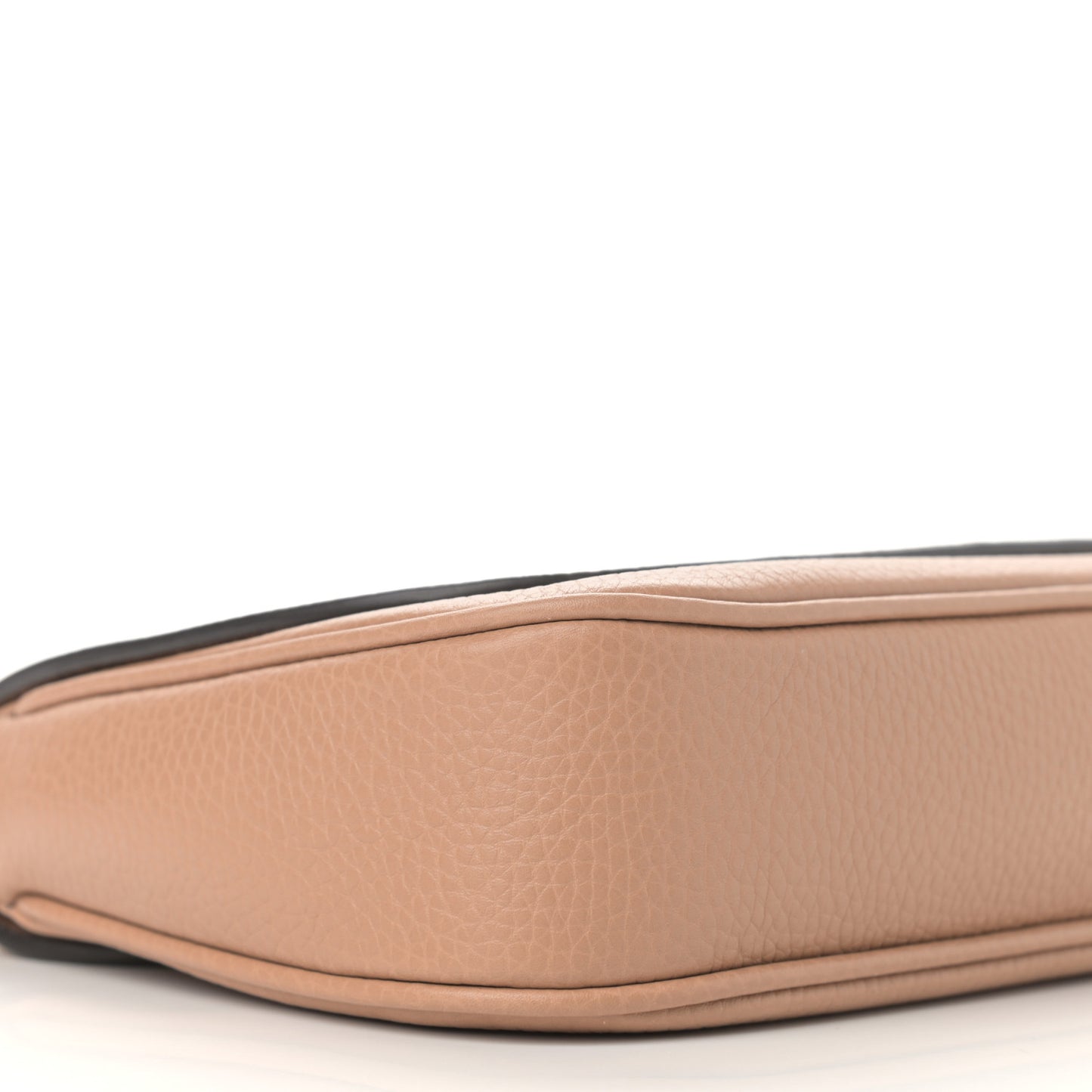 Pebbled Calfskin Medium Soho Flap Crossbody Camelia