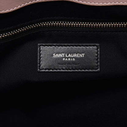 Saint Laurent Calfskin Y Quilted Monogram Large Loulou Chain Satchel Pale Blush 7 of 9
