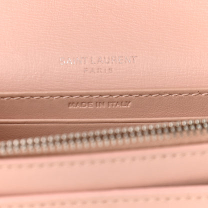 Saint Laurent Calfskin Monogram Sunset Chain Wallet Light Pink 7 of 13