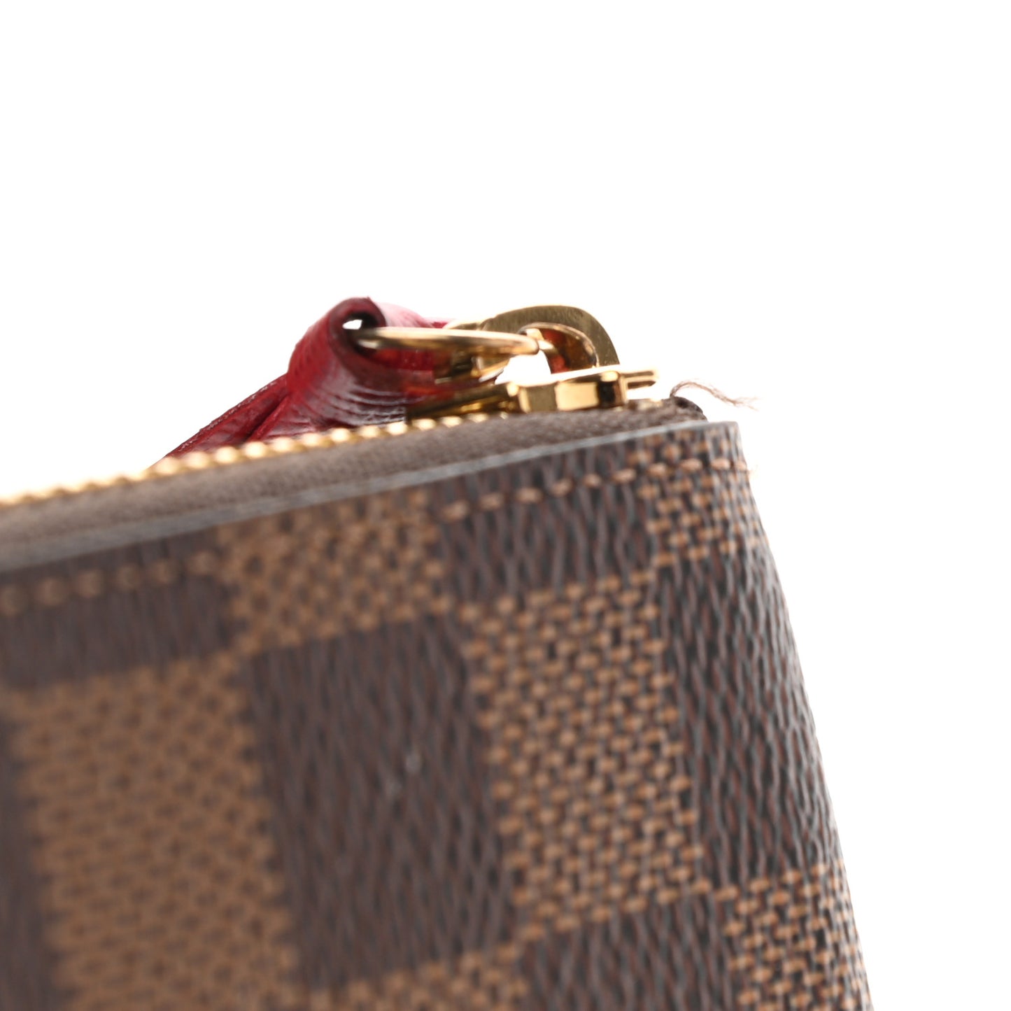 Damier Ebene Clemence Wallet Cherry