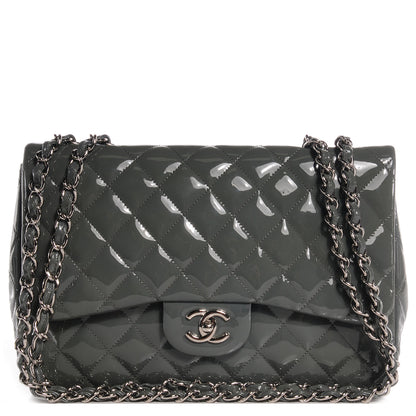Chanel Patent Jumbo Single Flap Grey 1 of 8
