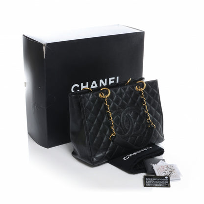 Chanel Caviar Quilted Grand Shopping Tote GST Black 5 of 9