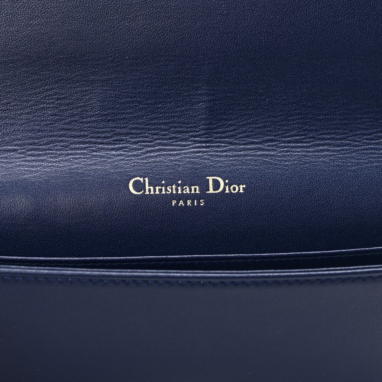 Lambskin Cannage Lady Dior Pouch Navy
