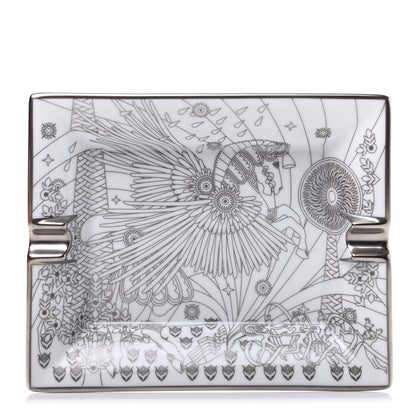 Hermes Porcelain La Source De Pegase Ashtray Platine 1 of 6