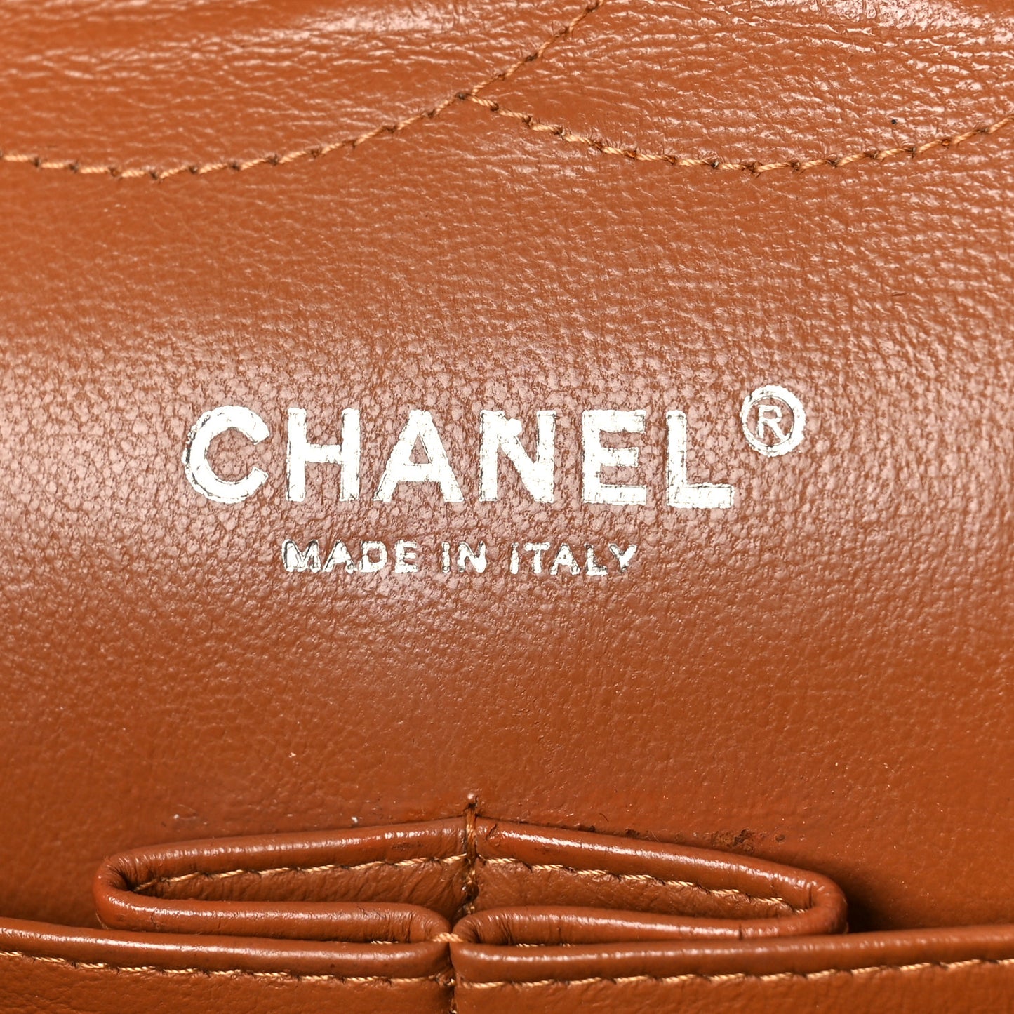 Caviar Quilted Jumbo Double Flap Light Brown