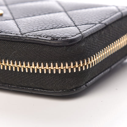 Chanel Caviar Quilted Zip Coin Purse Black 11 of 11