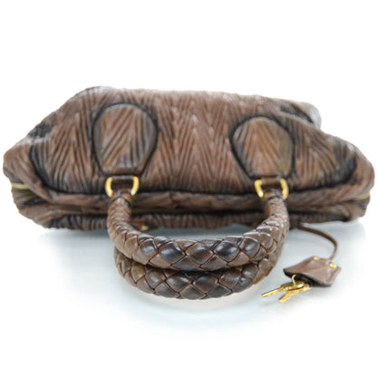 Prada Nappa Antic Chevron Bauletto 4 of 12