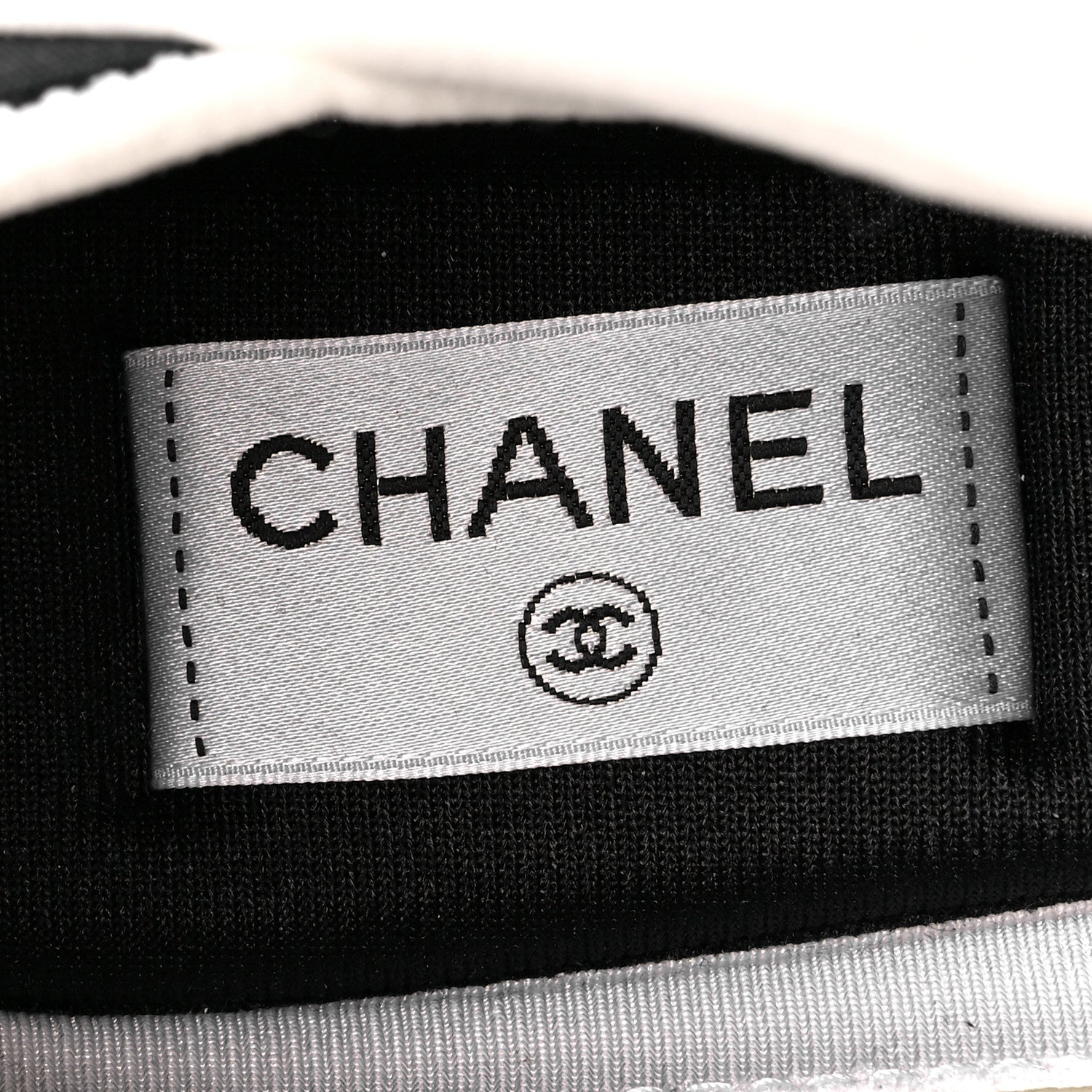 Chanel Velvet Calfskin Mixed Fibers CC Sneakers 39 Ivory Black 8 of 9