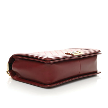 Chanel Lambskin Quilted New Medium Boy Flap Dark Red 4 of 11