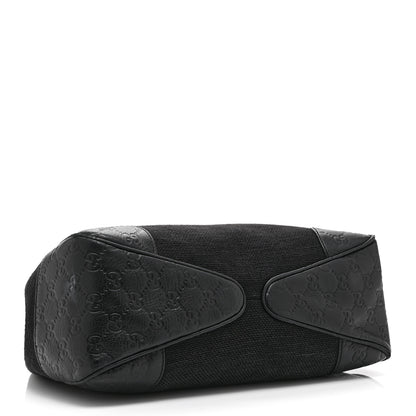 Gucci Canvas Guccissima Hobo Black 4 of 12