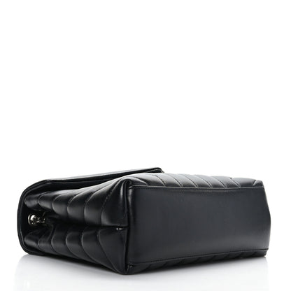 Saint Laurent Calfskin Y Quilted Monogram Small Loulou Chain Satchel Black 4 of 9