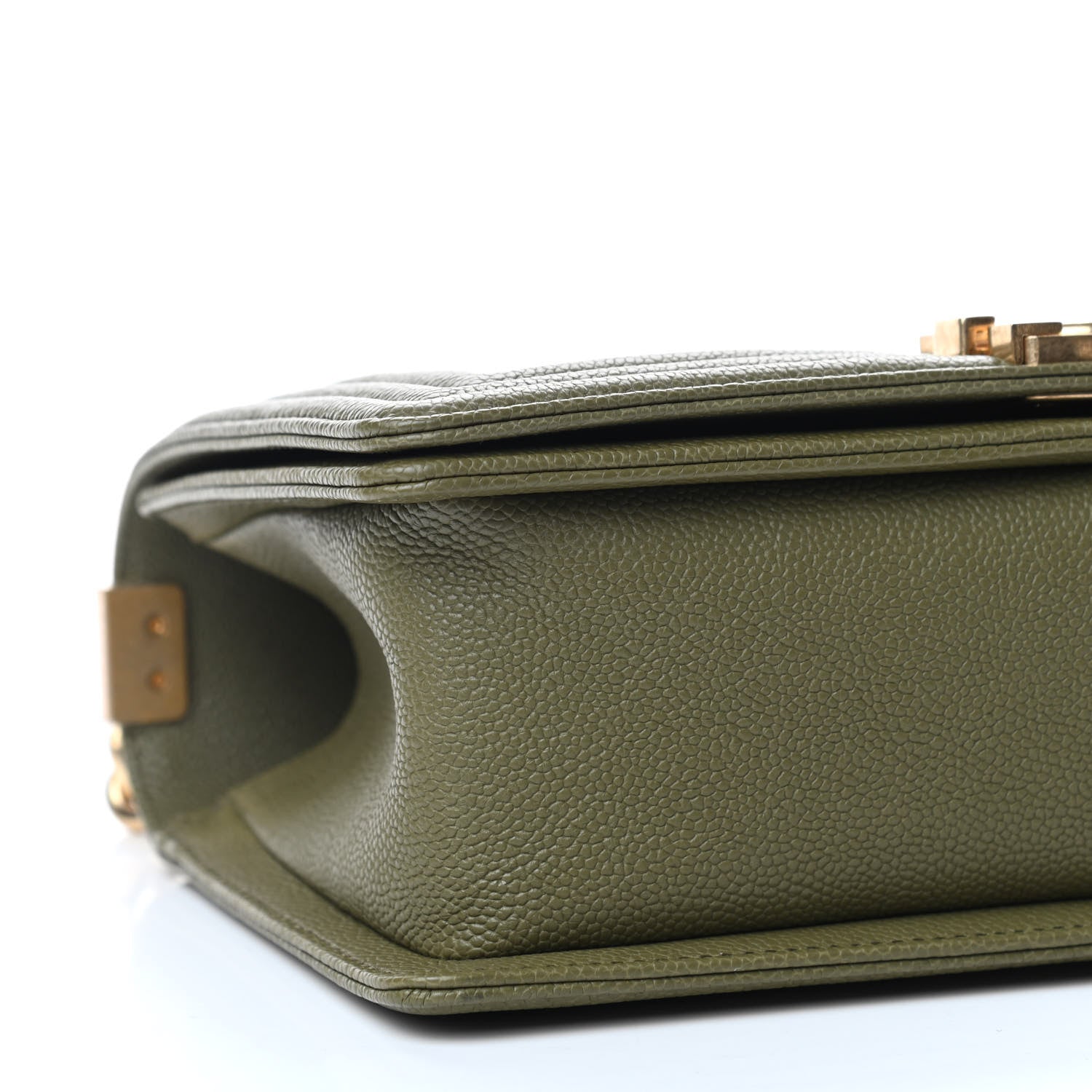 Chanel Caviar Quilted Medium Boy Flap Khaki 8 of 11