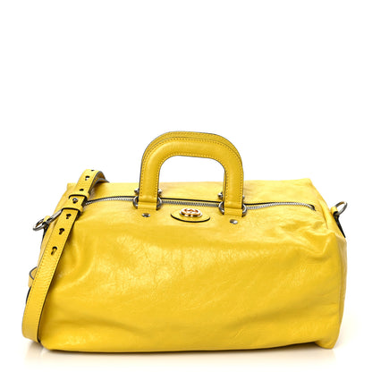 Gucci Fluffy Calfskin Morpheus Convertible Backpack Smile Yellow 1 of 12