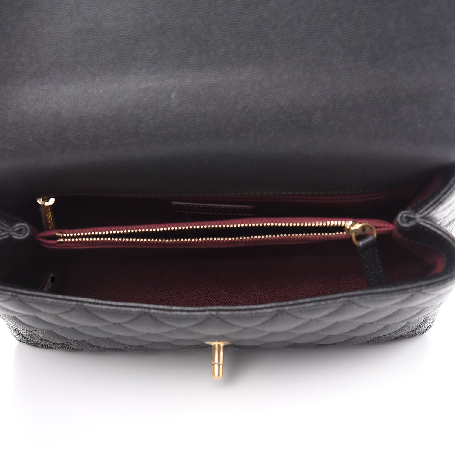 Chanel Caviar Quilted Small Coco Handle Flap Black 5 of 10