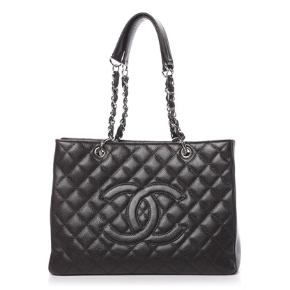 Chanel Caviar Grand Shopping Tote GST Dark Brown 1 of 12
