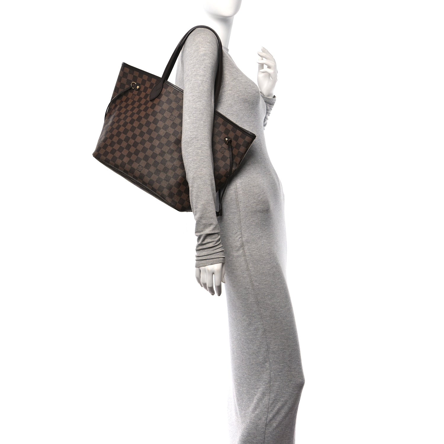 Louis Vuitton Damier Ebene Neo Neverfull MM Rose Ballerine 2 of 10