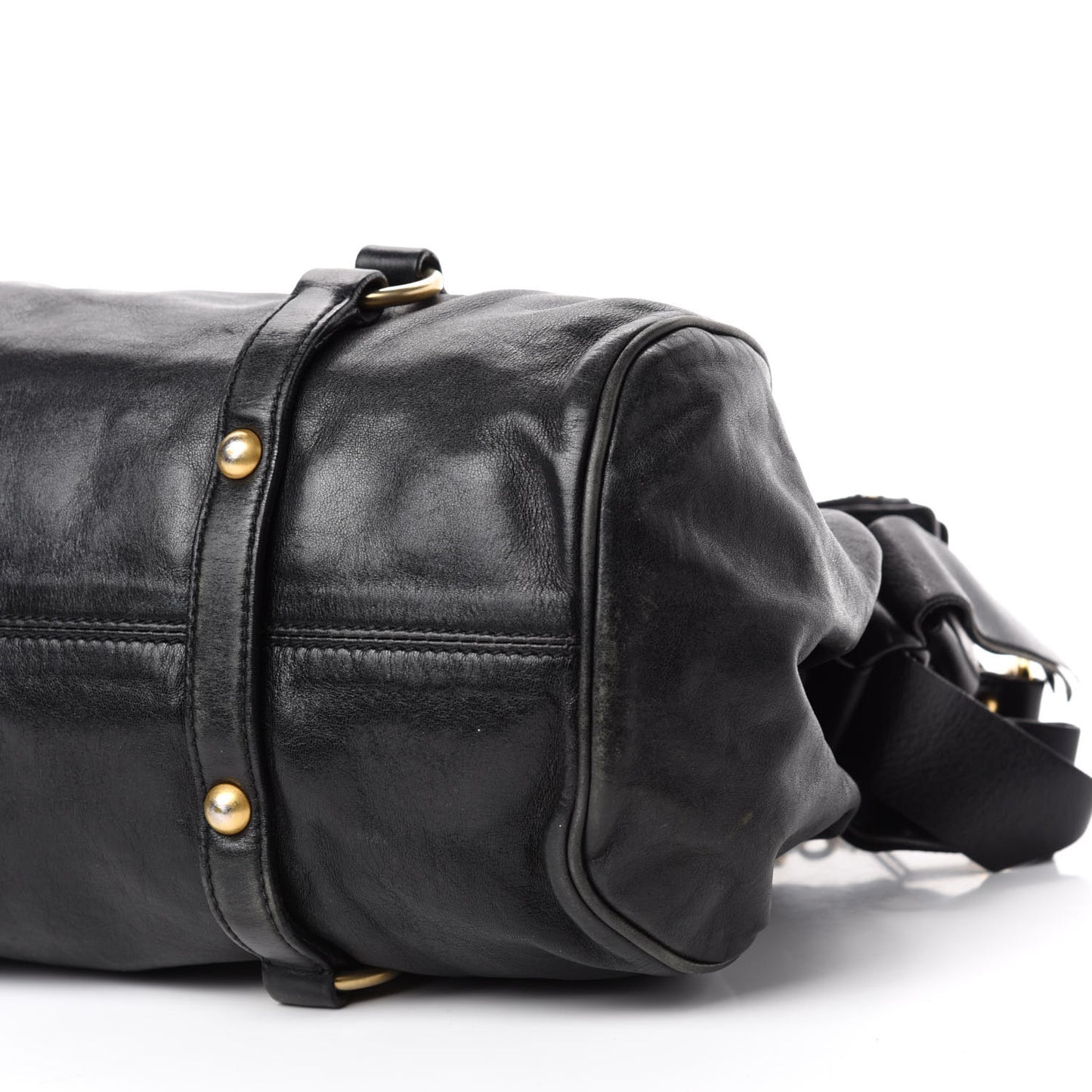 Vitello Lux Bow Tote Black
