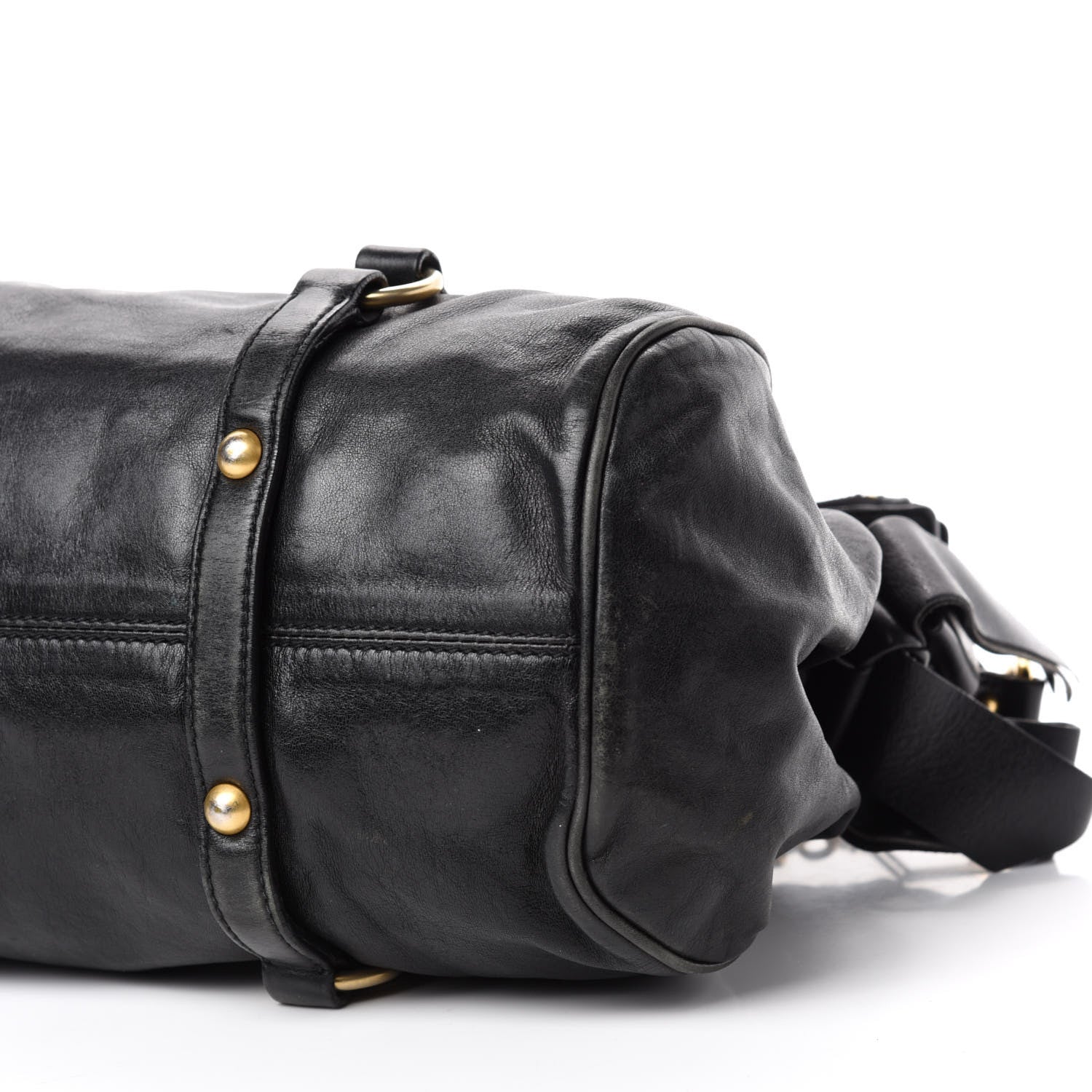 Miu Miu Vitello Lux Bow Tote Black 8 of 15