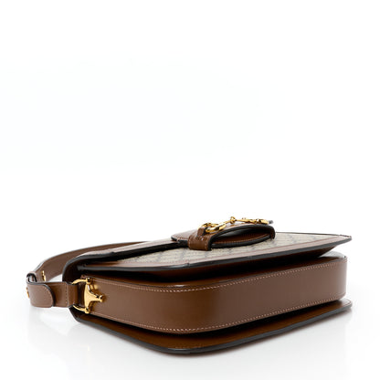 Gucci GG Supreme Monogram Horsebit 1955 Shoulder Bag Beige Brown Sugar 4 of 12